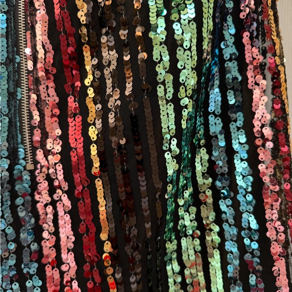 Lulus Multi Color Stripe Sequin Mini Dress - Picture 7 of 10